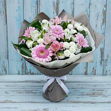 Букет цветов из:  Герберы, Альстромерии и Хризантемы #REPLACE_PRED# Красносельском
