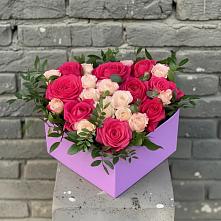 Цветочная композиция из Розы в коробке в Красносельском