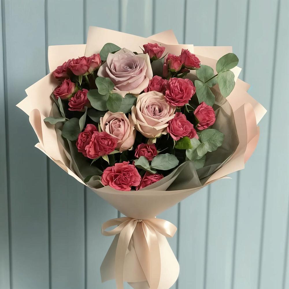 Букет цветов из: Гвоздики и Розы в Красносельском