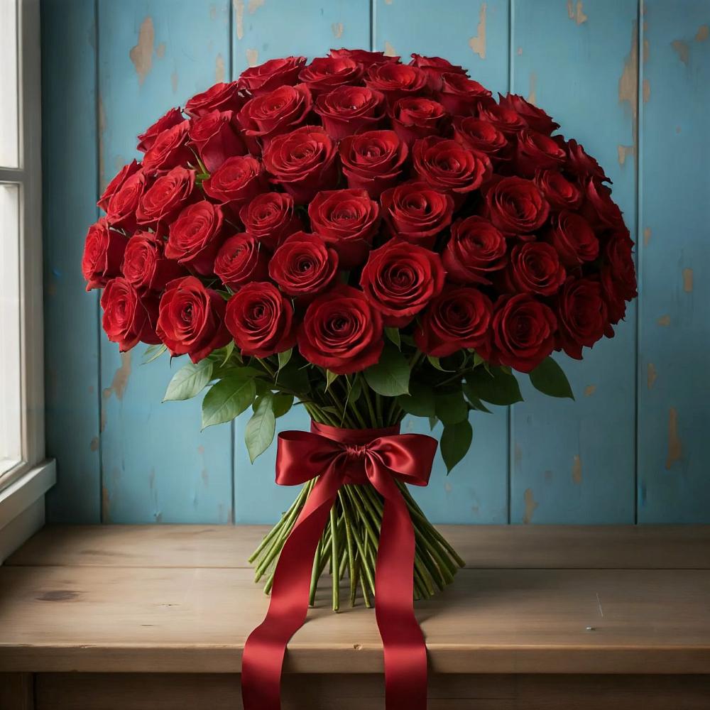 Букет Красные розы Блэк Меджик в Красносельском