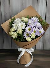 Букет цветов из:  Хризантемы и Розы в Красносельском