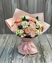 Букет цветов из:  Гвоздики, Розы и Хризантемы в Красносельском