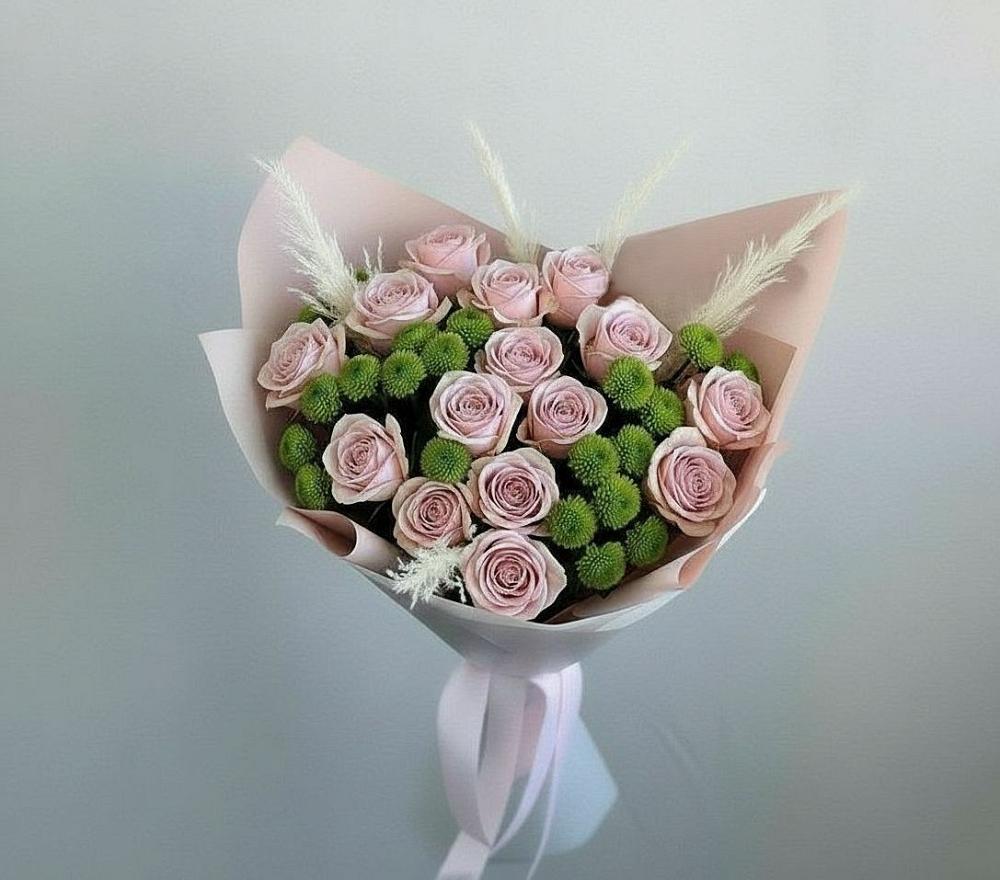 Букет цветов из: Розы и Хризантемы в Красносельском