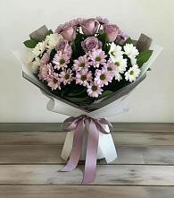 Букет цветов из:  Хризантемы и Розы в Красносельском