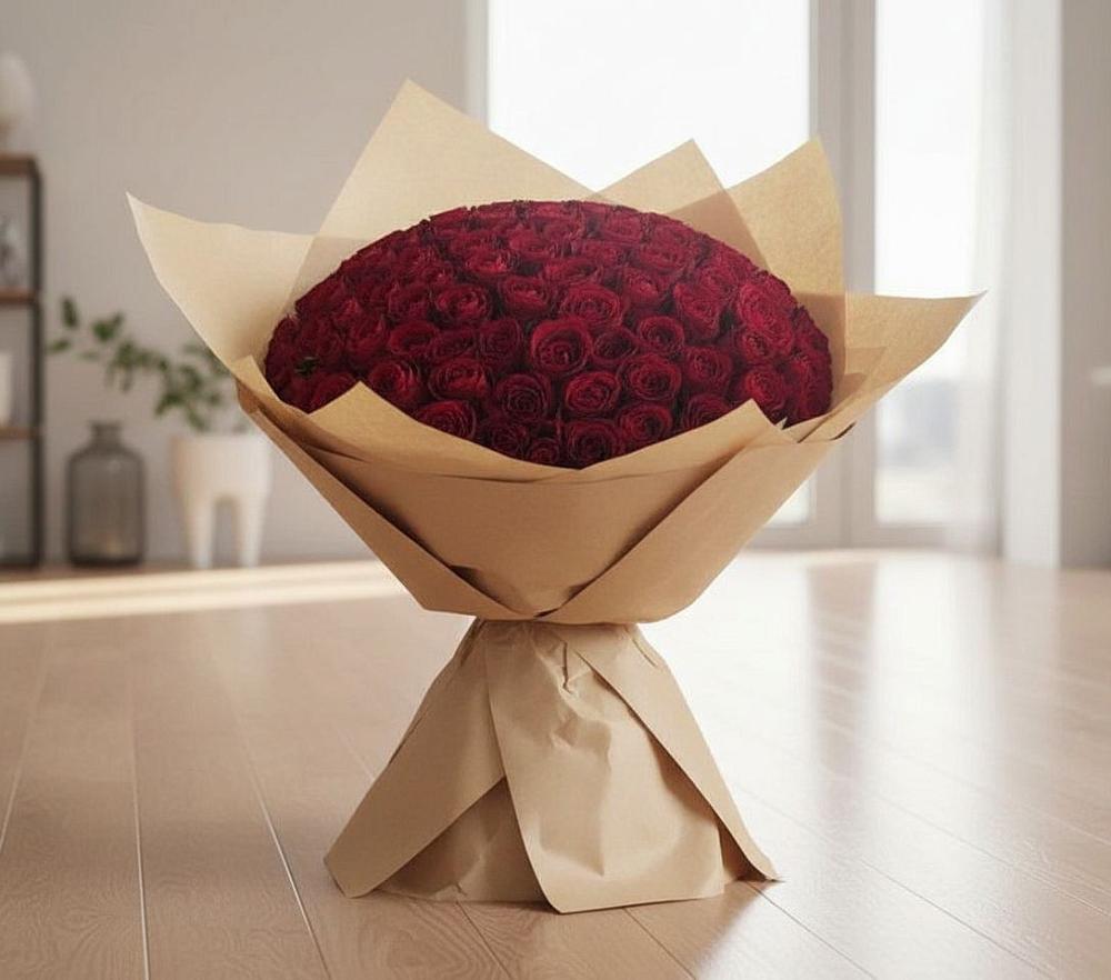 Букет 101 Красная роза в Красносельском