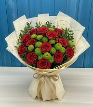 Букет цветов из:  Розы и Хризантемы #REPLACE_PRED# Красносельском